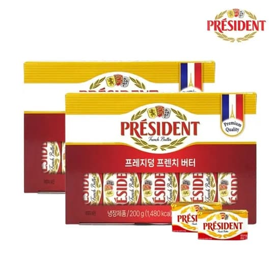 프레지덩 버터 포션 무가염 20입 X 2개 (총40입) 17,970원
