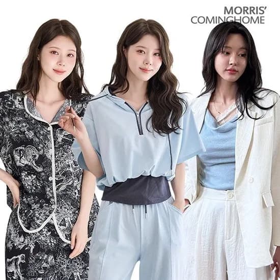 빈티지 프린트 파자마 3종세트 16,740원 유배