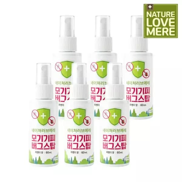 네이쳐러브메레 버그스탑 모기기피제 60ml 3개입+3개입 11,400원