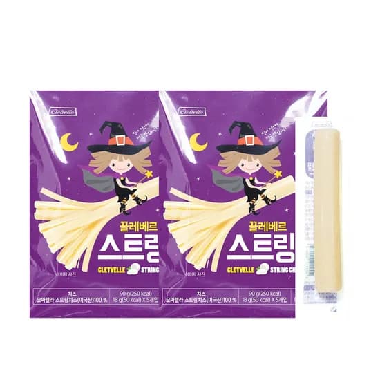 끌레베르 스트링치즈 18g 5개 2봉 4900원 무배