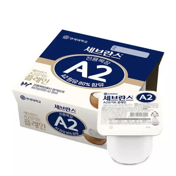 연세 A2 요거트 플레인 딸기 복숭아 80g 24개