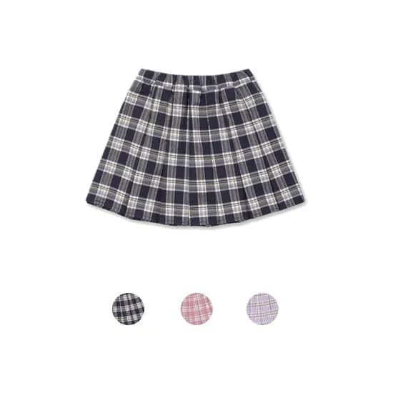 탑텐키즈 체크 플리스 스커트
