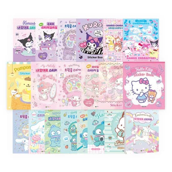 산리오 캐릭터 스티커북/컬러링북 종류 다양 3,600원~