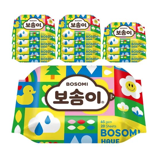 보솜이 펀앤플레이 휴대용 물티슈 20매 12개 9,900원