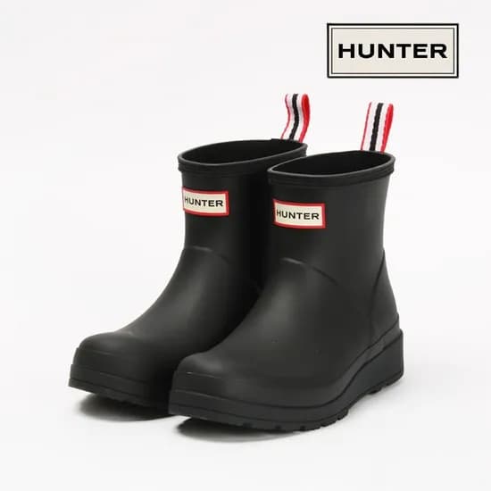 헌터 레인부츠 플레이 숏 여성 장화 블랙 89,020원 무배