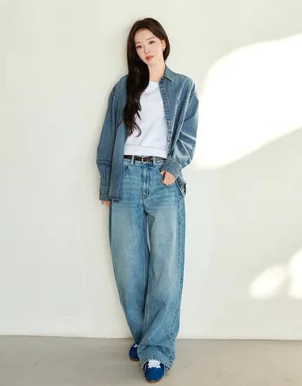 지오다노 베럴핏 커브드 데님팬츠 34,600원 무배