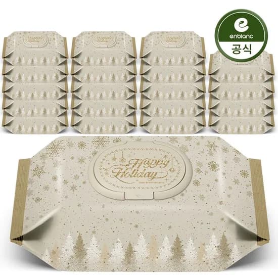 앙블랑 물티슈 82평량 카키 에디션 캡형 68매 20팩