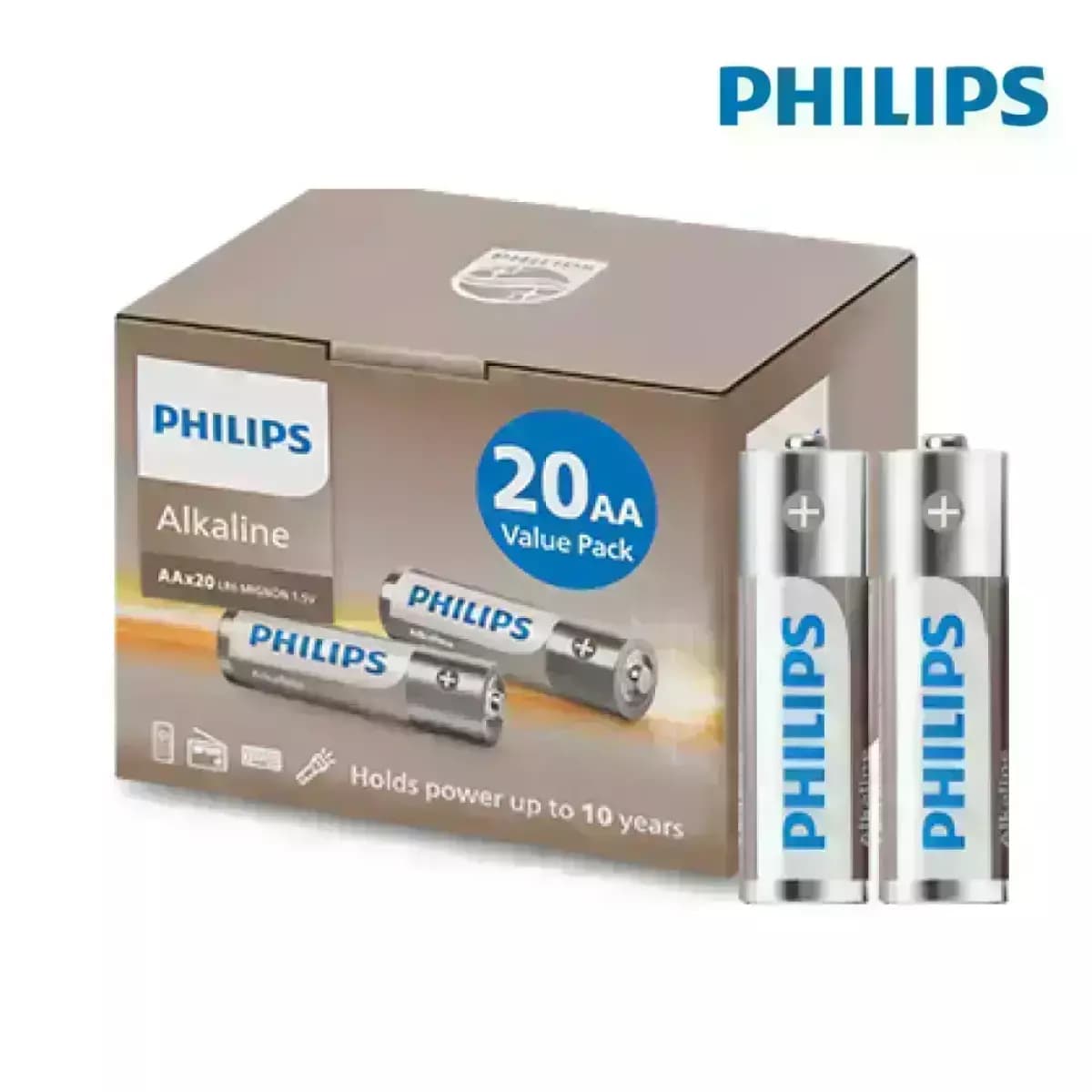 필립스 알카라인 AA건전지 20개 6,100원