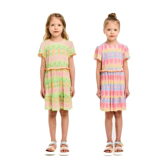 롯데백화점/ 찰랑찰랑 여름 원피스 탑! 베네통키즈 신상 보드레 플리츠 원피스 39,500원