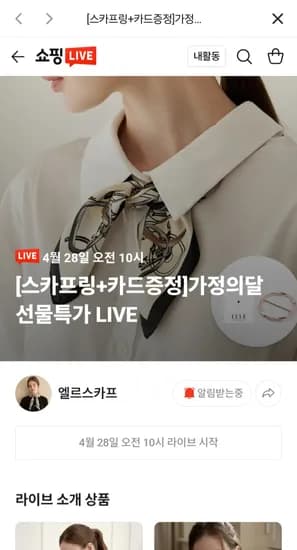 엘르 실크스카프 21,500원 스카프링 + 카드 증정 (무배)