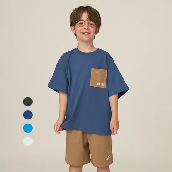 예일키즈 뉴헤이븐 포켓 반팔 우븐 팬츠 셋업 상하복 31,900원