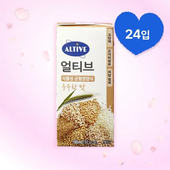 얼티브 균형 영양식 190ml 24개 5000임박