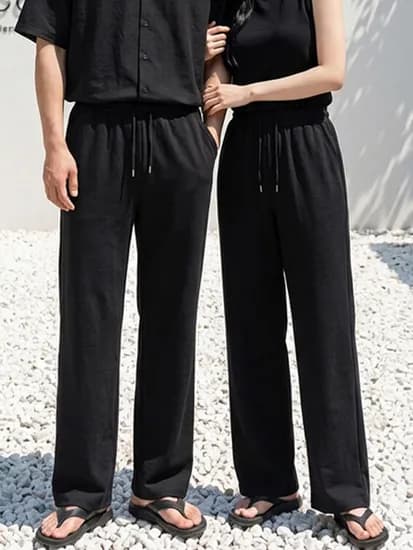 남녀 린넨 밴딩팬츠 2개