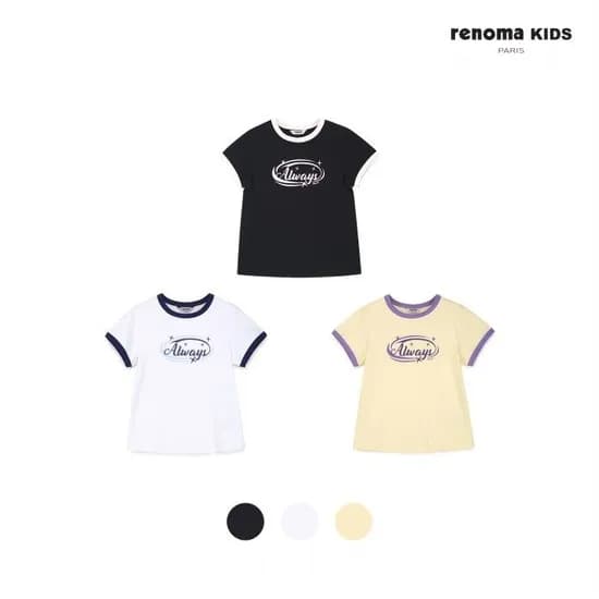 레노마 키즈 여아 배색 그래픽티셔츠 (R2625T181) 카드 무배 12,090원