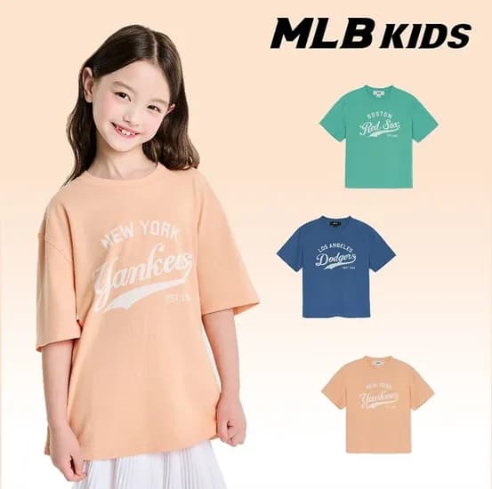 MLB키즈 빈티지 스트릿 팝 티셔츠