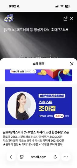 끌로에 26SS 시멘트핑크 알파벳 카드지갑 340,300원