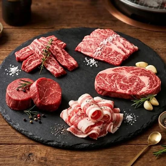 소고기 모둠 한판세트 1kg (갈비살,업진살 등) 27900원