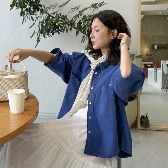 포켓자수 7부 코튼 자켓 18,950원 무배