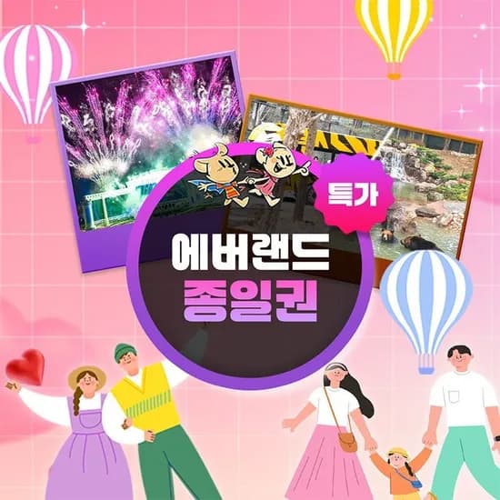 에버랜드2인 종일권 카드 85730원 무배