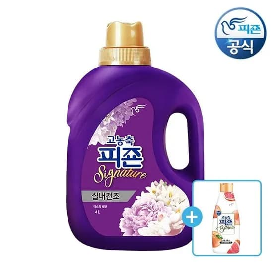 피죤 고농축 섬유유연제 시그니처 4L 용기+자몽프레시 1L 1개 13,900원 핫딜