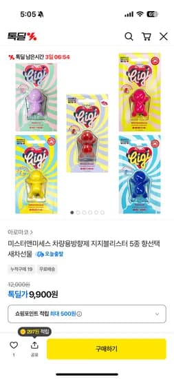 지지 차량용 방향제