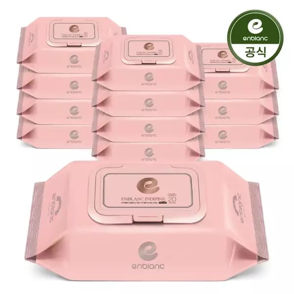 앙블랑 인디핑크 휴대캡형 아기물티슈 12팩 7,390원 핫딜
