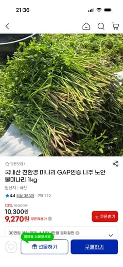 국내산 불미나리 1kg