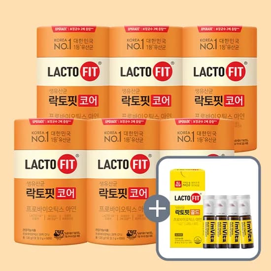 종근당건강 락토핏 유산균 코어1년분+골드30포+이뮨샷4병 59,310원