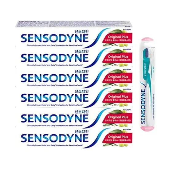 센소다인 치약 오리지날 플러스 100g 6개+딥클린 칫솔 16,840원