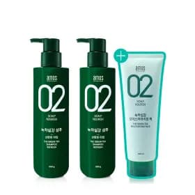 아모스 녹차실감 샴푸500ml 2개+모이스처팩 빅스쿠폰가 22320원 무배