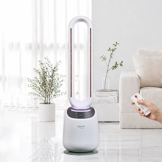 코코에르 저소음 LED 날개 없는 리모컨 선풍기 49,990원