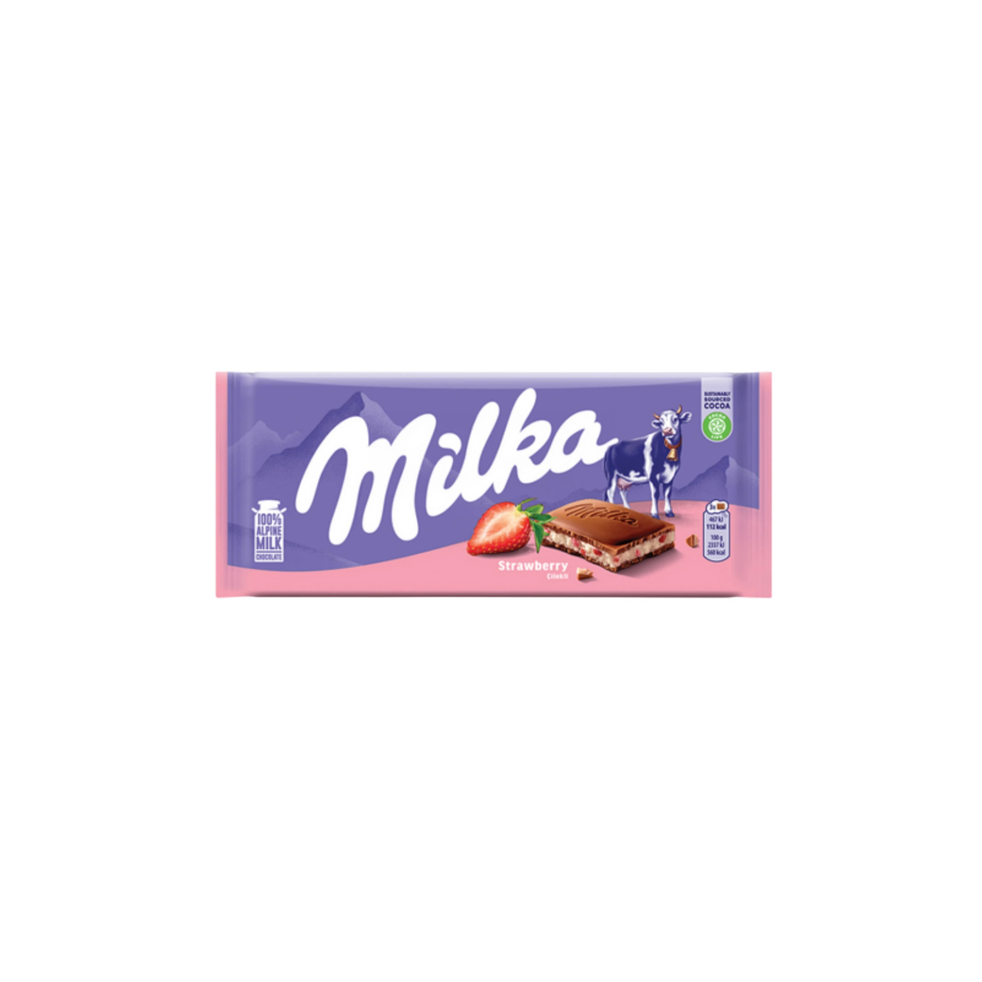 밀카 스트로베리 초콜릿 100g 15개