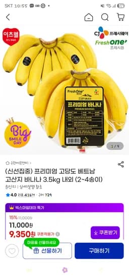 베트남 고산지 바나나 3.5kg 외 다양 2~4송이