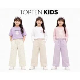 탑텐키즈 공용 코튼 와이드팬츠