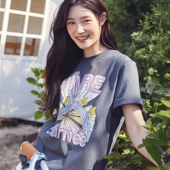 온앤온 비비드 아트웍 티셔츠 NEW6XE335