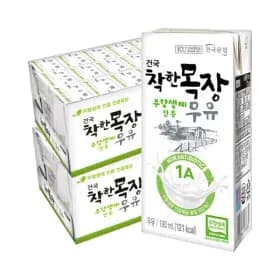 건국 착한목장 무항생제 우유 190ml 48팩 23,980원