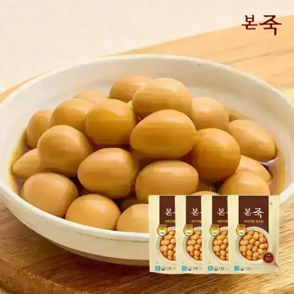 본죽 메추리알 장조림 1kg 4팩