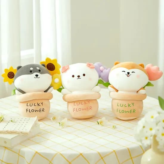 말랑말랑 모찌 강아지 화분인형 시바 허스키 말티즈 외 다양 1개