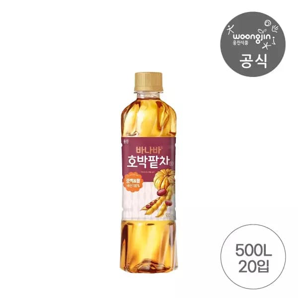 웅진식품 바나바 호박팥차 500ml 20개
