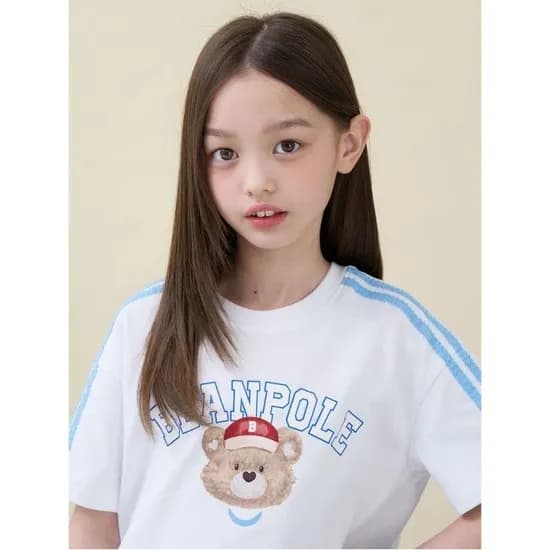 빈폴키즈 그래픽 포인트 여아 티셔츠 화이트