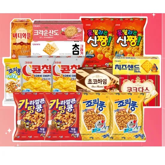 크라운제과 과자 15개 767g 11,900원 (무료)