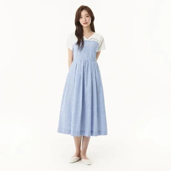 플라스틱아일랜드 카라 레이어드 원피스 모델명: 35460