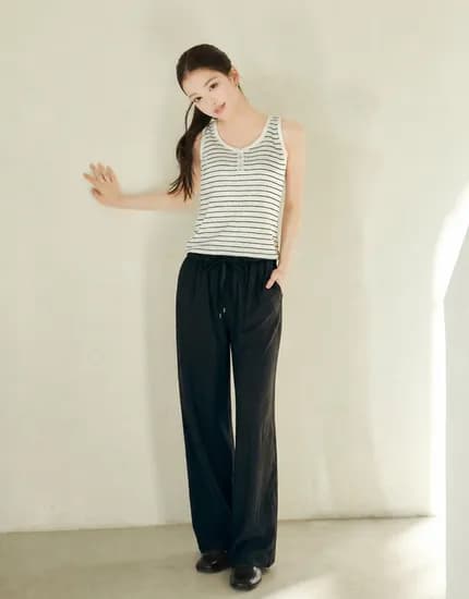 여름 쿨 풀밴딩 팬츠