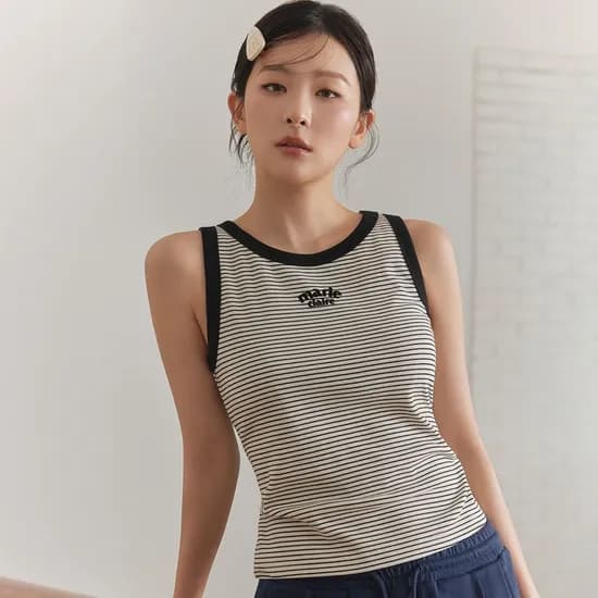 마리끌레르 아치 로고 스트라이프 슬리브리스 15,840원 무배