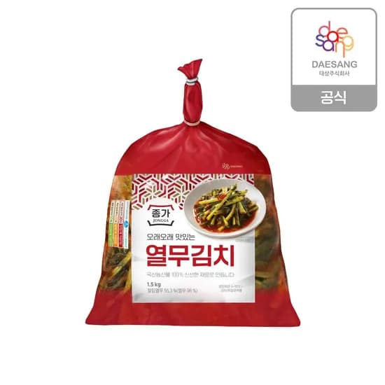 종가 열무김치 1.5kg 11,980원