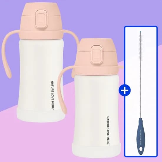 네이쳐러브메레 스테인레스 원터치 빨대컵 300ml 외 다양 2개