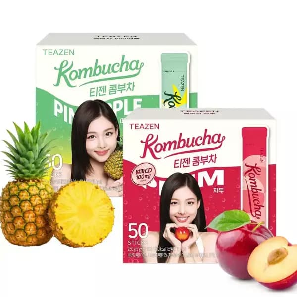 티젠 콤부차 50스틱 (9종 선택 포함), 아이스티 복숭아 10스틱, 총 60스틱  12,900원