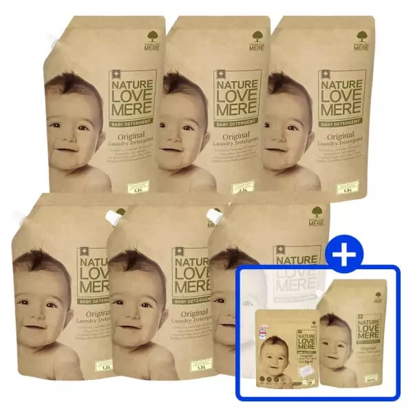 네이쳐러브메레 아기세탁세제 리필형 1300ml 외 6팩, 6개세트