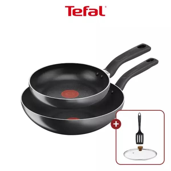 테팔 쿡이지 웍 2종세트+뚜껑+뒤집개 2개, 3.5kg