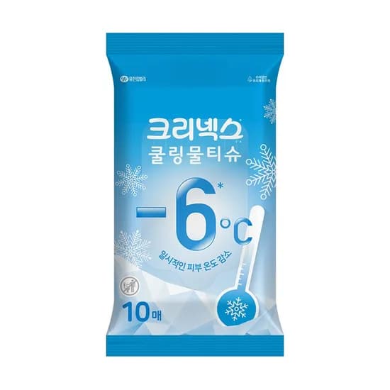 크리넥스 휴대용 쿨링 물티슈 외 10매 x 10팩, 총 100매
